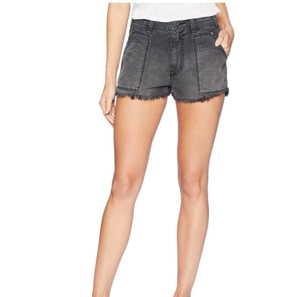 Free People Get Far Out Boho Cut Off Denim Shorts
